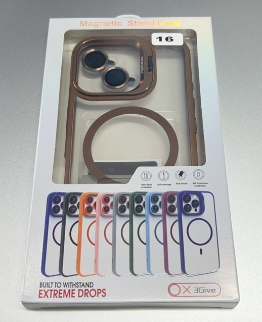 Чехол Magnetic Stand and Magsafe Apple Iphone 16 Pink Sand