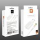 Мережевий зарядний пристрій WUW T47 2.4A + USB Lightning БІЛИЙ (70)