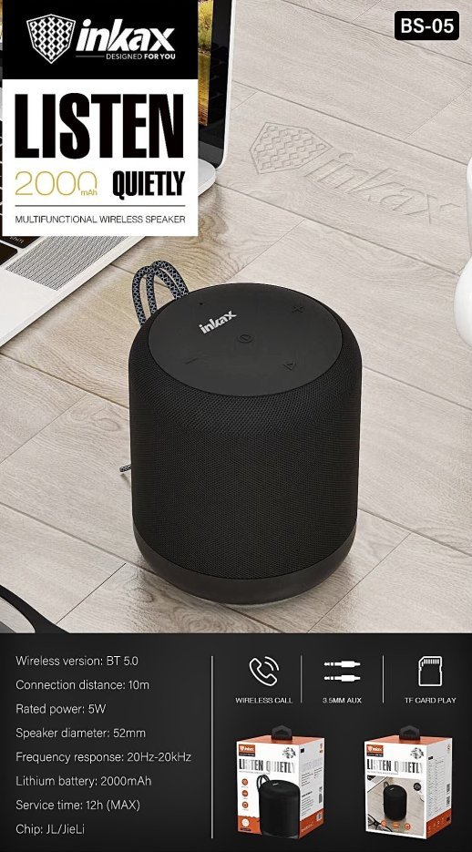Портативна колонка INKAX BLUETOOTH BS-05