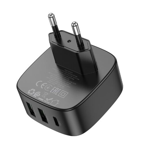 СЗУ Borofone BAS23A PD30W (2USB/1 Type-C) (черный)