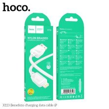 USB кабель HOCO X113 USB - Lightning, 1 метр, білий