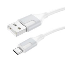 USB кабель BOROFONE BX101 USB - micro, 2.4A, 1 метр, білий