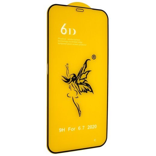 Захисне скло 6D PREMIUM APPLE IPHONE 12 PRO MAX 6,7" ЧОРНИЙ
