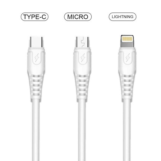Мережевий зарядний пристрій WUW T47 2.4A + USB Micro БІЛИЙ (70)