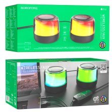 Колонка бездротова Borofone BP12 2в1, чорний