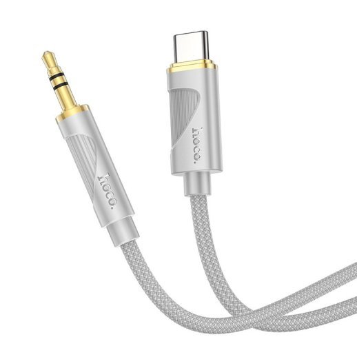 Кабель AUX HOCO UPA30 3,5 мм (штекер) на TYPE-C (штекер) 1метр, серый