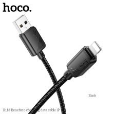 USB кабель HOCO X113 USB - Lightning, 1 метр, чорний