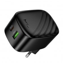 Мережевий зарядний пристрій HOCO CS102A TYPE-C PD 30W / USB QC 3.0, чорний