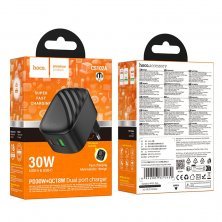 Мережевий зарядний пристрій HOCO CS102A TYPE-C PD 30W / USB QC 3.0, чорний