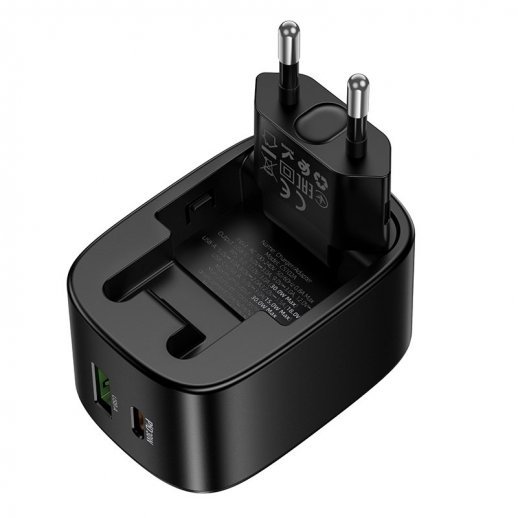 Мережевий зарядний пристрій HOCO CS102A TYPE-C PD 30W / USB QC 3.0, чорний