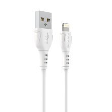 USB кабель BOROFONE BX51 Triumph charging data USB - Lightning, білий