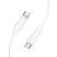 USB-C кабель HOCO X124 Silicone Type-C to Type-C 60W, білий