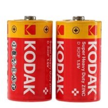 Батарейка сольова KODAK SUPER HEAVY DUTY R20P 1.5V, 2 штуки