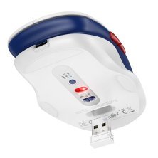 Мишка бездротова HOCO GM40 Dixon RGB dual-mode (rechargeable version), space white