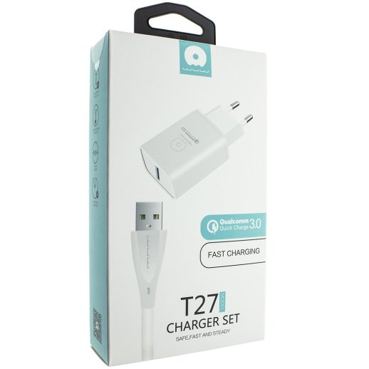 Зарядний пристрій WUW T27 3A + USB Lightning