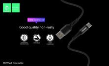 Кабель USB Denmen D02V USB - micro USB ТКАНИНОВА ОПЛЕТКА