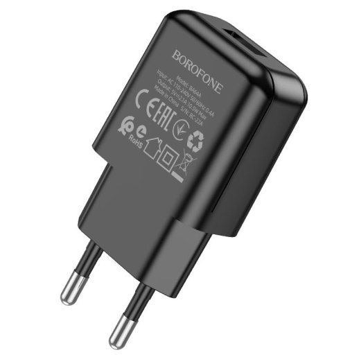 Мережевий зарядний пристрій BOROFONE BA64A USB 2.1A