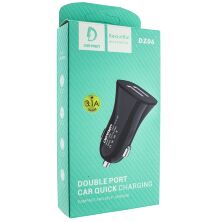 Автомобільний зарядний пристрій DENMEN DZ06 3.1A 2USB PORT ЧОРНИЙ