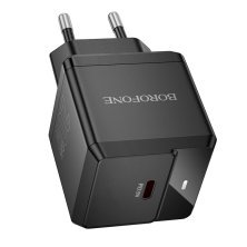 Мережевий зарядний пристрій BOROFONE BN18 Intenso Type-C PD 20W, чорний