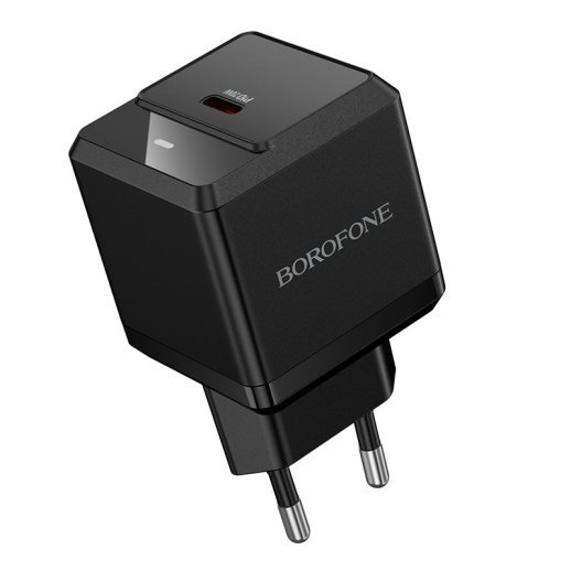 Мережевий зарядний пристрій BOROFONE BN18 Intenso Type-C PD 20W, чорний