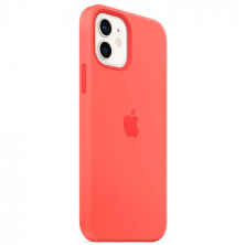 Silicone Case Original With MagSafe and Splash Screen Apple iPhone 12 / 12 Pro Pink Citrus
