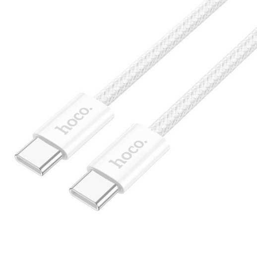 USB-C кабель HOCO X104 60W 1 МЕТР Type-C - Type-C, білий