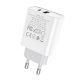 Мережевий зарядний пристрій HOCO C80A Rapido TYPE-C PD 20W + USB QC 3.0, БІЛИЙ