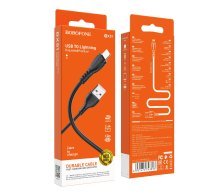 USB кабель BOROFONE BX51 Triumph charging data USB - Lightning, ЧОРНИЙ