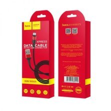 USB кабель HOCO X26 USB  -  Type-C, 1 м, кабель для зарядки і передачі даних, чорно-золотий