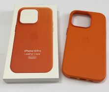 Чохол Leather Case Apple Iphone 14 Pro  MagSafe Orange