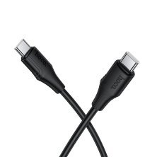 USB-C кабель HOCO X124 Silicone Type-C to Type-C 60W, чорний