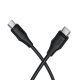 USB-C кабель HOCO X124 Silicone Type-C to Type-C 60W, чорний