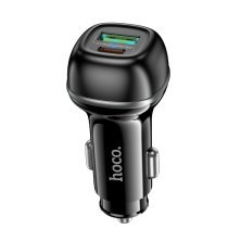 Автомобільний зарядний пристрій HOCO Z58A Type-C PD 30W + USB QC3.0, чорний