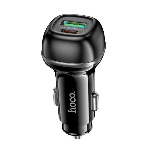Автомобільний зарядний пристрій HOCO Z58A Type-C PD 30W + USB QC3.0, чорний