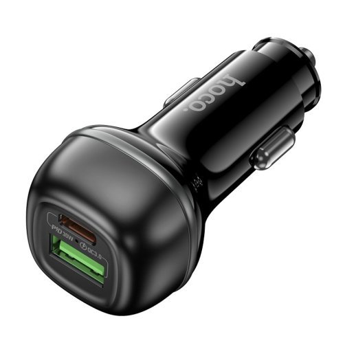 Автомобільний зарядний пристрій HOCO Z58A Type-C PD 30W + USB QC3.0, чорний