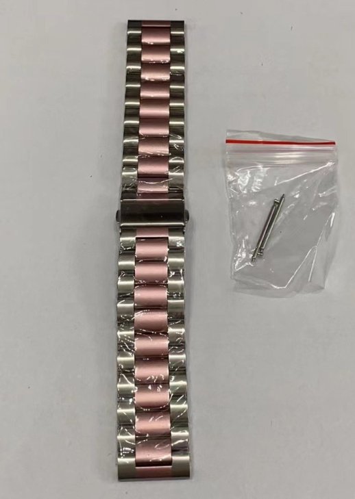 Ремінець для Xiaomi Amazfit Bip Steel 22mm Rose-Silver