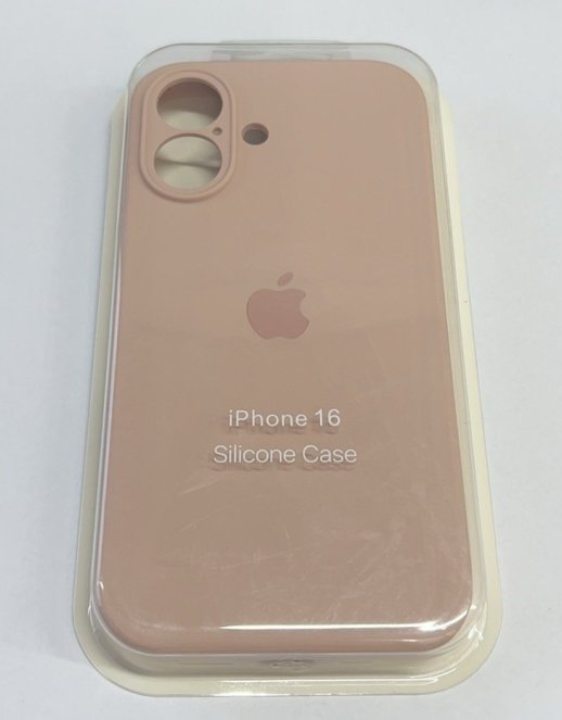 Чехол Silicone Case Copy Apple iPhone 16 Square Pink Sand 15
