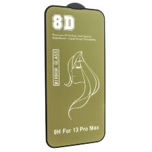 Защитное стекло для телефона 8D MIRROR APPLE IPHONE 13 PRO MAX 6,7" BLACK-GOLD