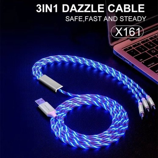 Кабель USB WUW X161 USB 3-1 RGB
