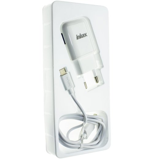 Мережевий зарядний пристрій INKAX CD-24 QC2.0 2.1A + USB кабель TYPE-C
