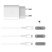 Мережевий зарядний пристрій WUW T48 2.4A + USB Lightning БІЛИЙ (48)