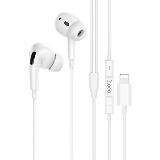 Навушники HOCO M1 Pro Original Series для iPhone (Lightning), дротові, з мікрофоном, білі