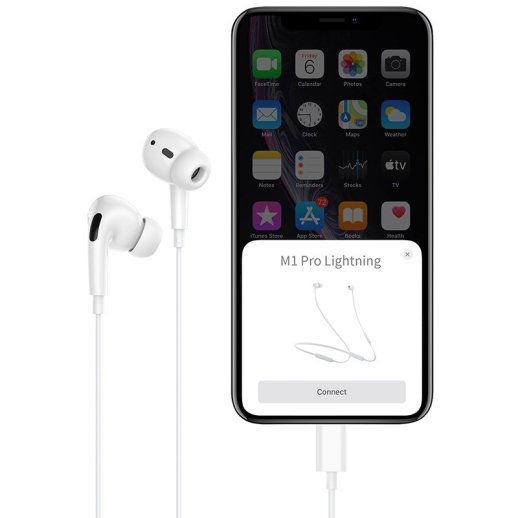 Навушники HOCO M1 Pro Original Series для iPhone (Lightning), дротові, з мікрофоном, білі