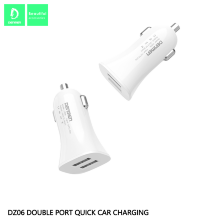 Автомобільний зарядний пристрій DENMEN DZ06 3.1A 2USB PORT БІЛИЙ