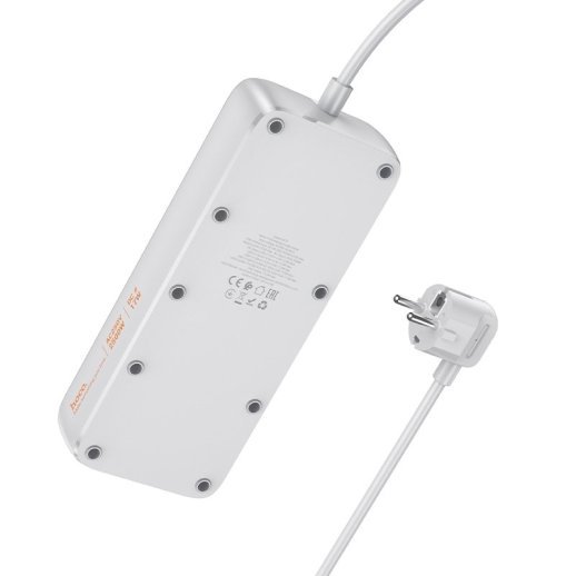 Мережевий подовжувач HOCO AC21 (3×USB / 1×Type-C / 4×Socket), 1,5 м, чорний