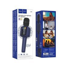 Мікрофон караоке HOCO L24 "Shine", blue