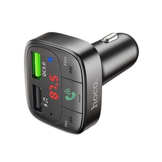 FM трансмітер HOCO E59 Bluetooth з швидкою зарядкою USB QC 3.0 18W + USB FLASH з гучним зв'язком