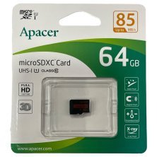 microSDHC (UHS-1) Apacer 64Gb class 10 R85MB/S