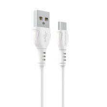 USB кабель BOROFONE BX51 Triumph charging data USB - micro USB, білий