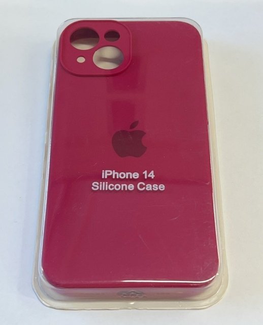 Чохол Silicone Case Copy Apple iPhone 14 Square Maroon, 05